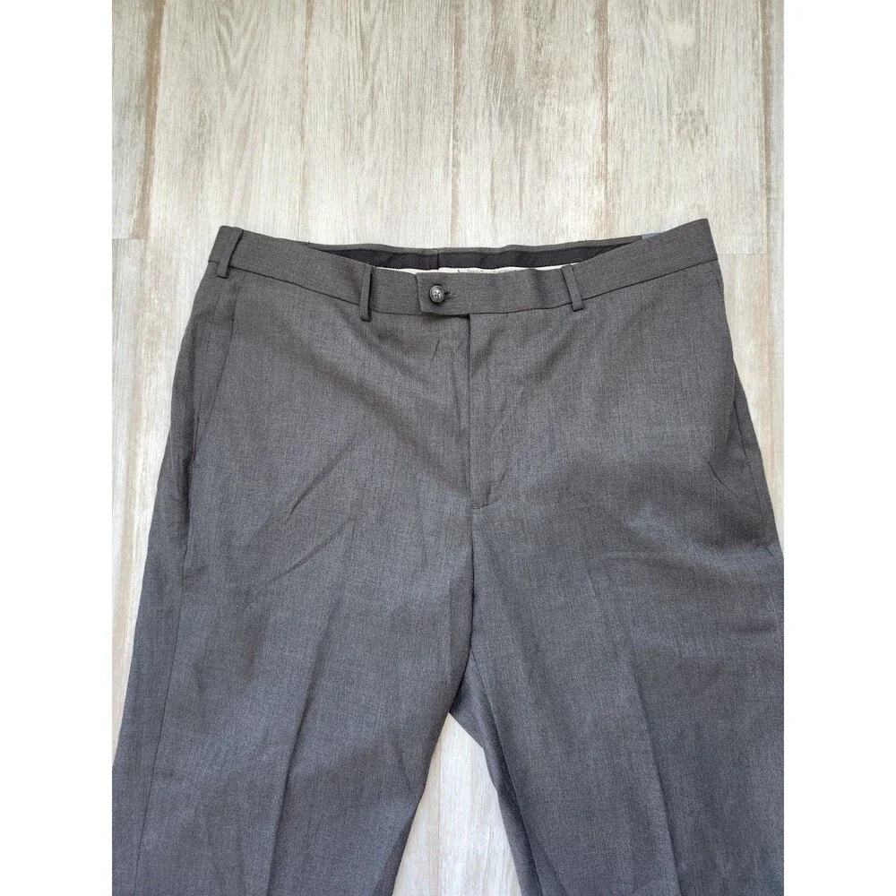 NWT Perry Ellis Portfolio Travel Luxe Dress Pants Charcoal No Iron 38x34 Mens